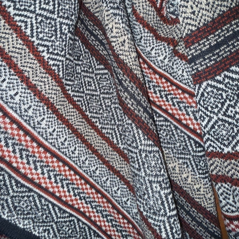 Geometric Patterned Open Front Cardigan - Picture 2 of 4